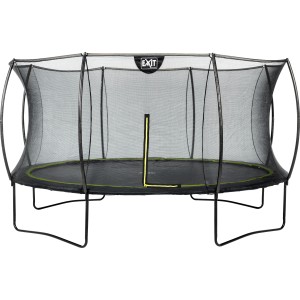 Trampolino EXIT Silhouette nero D427cm con rete di sicurezza per giardino.