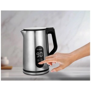 Bollitore Trisa Digital Boil in acciaio inox con capacità 1,7 l e display digitale della temperatura.