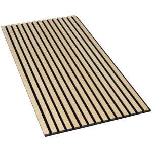 Denpanels Akustikpaneel Esche Schwarz, 120x60cm. Holzpaneel zur Wand- und Deckenverkleidung.