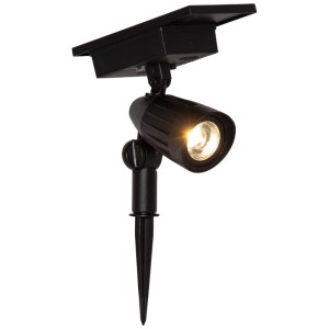 Schwarzer Star Trading Solarstrahler Powerspot aus Metall, 18,5 cm, für den Garten.