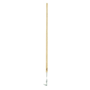 Grattoir à mauvaises herbes à long manche en acier inoxydable avec manche en frêne pour le jardinage.