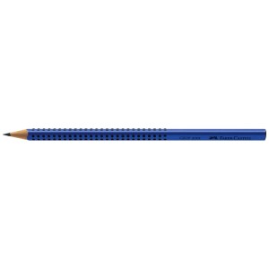 Matita blu Faber-Castell Grip 2001, gradazione B, con zona soft-grip.