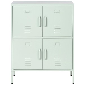 Beliani Armoire de bureau Holbeck vert menthe 101 x 80 x 40 cm