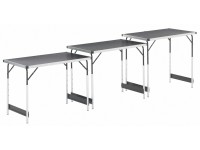 LUX Multifunktionstisch Aluminium 3-tlg.