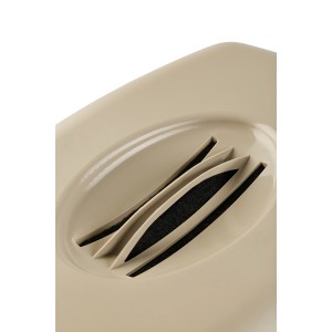 Gros plan : litière pour chat Rotho Eco Bailey cappuccino avec filtre à charbon actif.