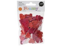 I am Creative Moosgummi-Sticker Herz Schaumstoff Rot 130 Stk.