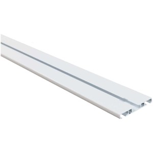 Binario reversibile per tende in alluminio bianco, lunghezza 160 cm, per tende.