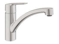 Grohe QuickFix Spültischarmatur Start Supersteel mit niedrigem Auslauf
