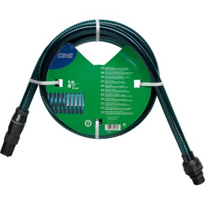 Kit de tuyau d'aspiration CMI, 4 m, avec raccords en plastique pour pompes de jardin et surpresseurs.