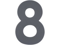 Alpertec Hausnummer Nr. 8 Edelstahl Anthrazit