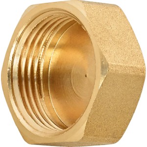 Tappo filettato in ottone 24,1 mm (Rp 3/4) per impianti idraulici e di riscaldamento.