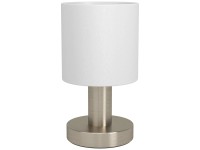 Eglo Tischleuchte Montetto Stahl Textil Weiss