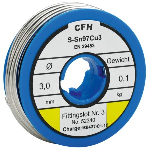 CFH Fittingslot FL 340, 3mm, bobine de 100g. Accessoires de soudure.