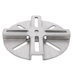 Piastra adattatore Doppler Vario, 6-17 cm, supporto per ombrellone in acciaio inox argentato.