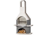 Buschbeck Grillkamin Stockholm Beton Grau-Weiss