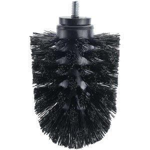 Schwarzer WC-Ersatzbürstenkopf, 7 cm Durchmesser, passend für viele WC-Bürsten.