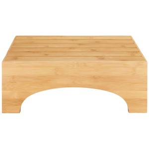 Tabouret de salle de bain Bambusa Natural, hauteur 15 cm, en bambou clair.
