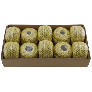Décoration de Noël : Ensemble de 10 pelotes de fil dorées, idéal pour les décorations festives.