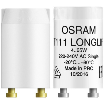 Osram Leuchtstofflampen-Starter für Einzelschaltung 111 Longlife 220-240V 2er-Pa