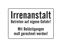 Puag Blechpostkarte Irrenanstalt 14,8 x 10,5 cm