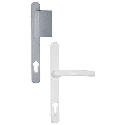 Roro Drückergarnitur Contour Weiss/Silber (HxBxT) 31 x 31,2 x 8 cm