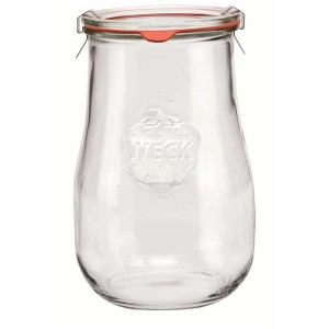 Tulpen-Randglas 1750 ml mit Glasdeckel und Dichtung, ideal zum Einmachen und Dekorieren.