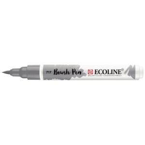 Ecoline Brushpen Kaltgrau, einzelner Stift mit flexibler Pinselspitze für kreatives Gestalten.