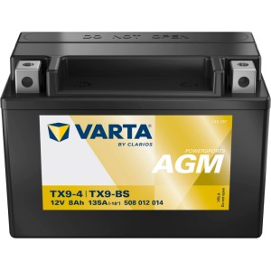 Batteria moto Varta Powersports AGM TX9-4, 12V 8Ah, senza manutenzione.