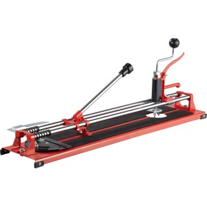 Tagliapiastrelle rosso 600 mm in acciaio per tagli precisi.