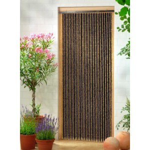 Rideau de porte en bois Sumatra, 90x200 cm, idéal comme séparateur de pièce ou décoration.