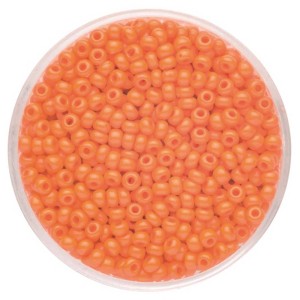 Orange Rocailles Perlen, 2,6 mm, 17 g, ideal zum Schmuckbasteln.
