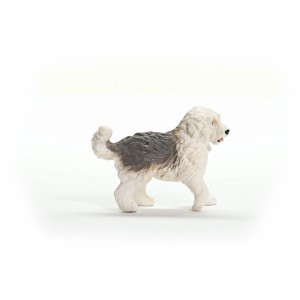 Statuetta Schleich Bobtail, figura di cane dettagliata dal mondo a tema Farm World.