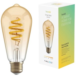 Lampadina Smart Filament Hombli Ambra E27, 5.5W, 300lm, con confezione.