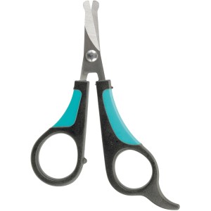 Forbici per viso e zampe Trixie, 9 cm, con punte arrotondate per una toelettatura sicura del cane.