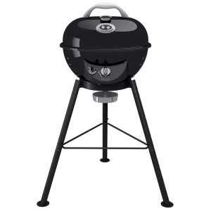 Barbecue a gas sferico nero Outdoorchef Chelsea 420 G con borsa da trasporto.