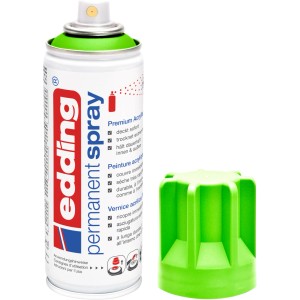 edding 5200 Permanent Spray Verde Neon opaco, bomboletta da 200ml con tappo rimosso.