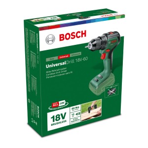 Avvitatore a batteria Bosch 18V UniversalDrill 18V-60 Solo nella scatola.