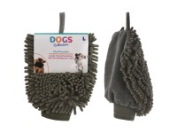 Trockenhandschuh Hund Polyester Grau