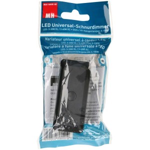 Max Hauri Variateur à cordon LED Universel Noir pour installation de lampes