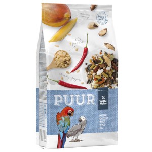 Witte Molen Papageienfutter Puur 2kg: Mix di semi con mango, peperoncino e noci per pappagalli.