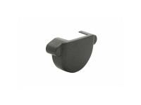 Marley Dachrinnen-Endstück RG 75 halbrund Anthrazit-Metallic