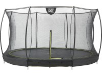 Exit Trampoline enterré Silhouette avec filet de sécurité Noir Ø 427 cm