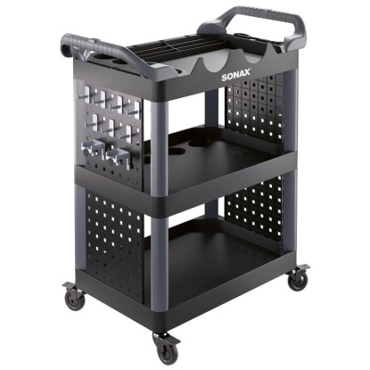 Sonax Rollwagen Basic Kunststoff Schwarz-Grau (HxBxT) 98 x 81 x 43 cm