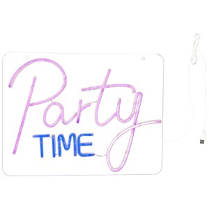 Applique murale LED Plexy 'Party Time' de Star Trading, transparente avec éclairage multicolore.