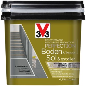 Bodenfarbe Reno Perfektion Karbongrau, 750ml Gebinde für Böden und Treppen.