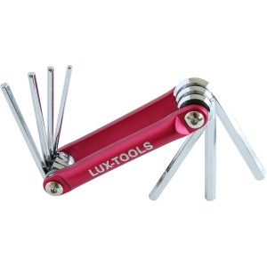 LUX Stiftschlüsselsatz, 7-teilig, Innensechskant 2,5-6 mm, mit rotem Halter.