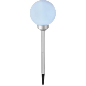 Lampada solare a sfera Trani LED, Ø 30 cm, con picchetto per il giardino.