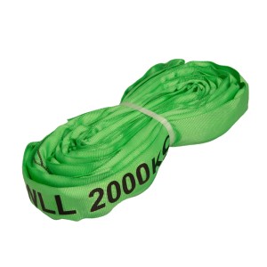 Élingue ronde verte Conacord en polyester, longueur 3 m, capacité de charge 2000 kg.