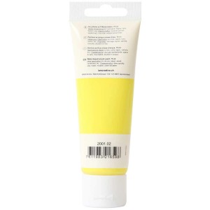Tubetto di colore acrilico giallo limone I Am Creative, 75 ml.