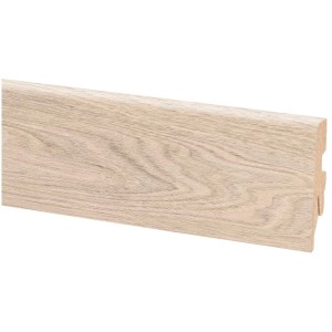 Plinthe Michigan, 60x20 mm, longueur 260 cm, décor bois pour transition sol-mur.